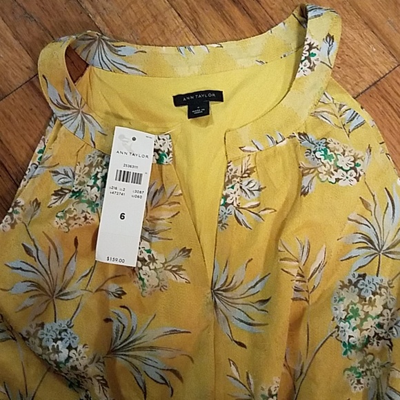 Ann Taylor Tropical Toile Halter Tie Waist Flare D - Picture 5 of 6